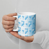 Bula Fiji Ceramic Mug White Makare Masi Tapa Pattern