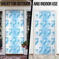 Bula Fiji Door Cover White Makare Masi Tapa Pattern
