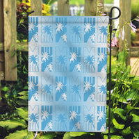 Bula Fiji Garden Flag White Makare Masi Tapa Pattern