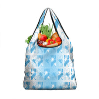 Bula Fiji Grocery Bag White Makare Masi Tapa Pattern