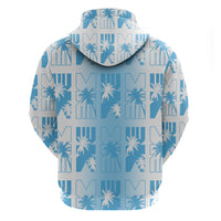 Bula Fiji Hoodie White Makare Masi Tapa Pattern