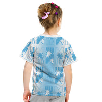 Bula Fiji Kid T Shirt White Makare Masi Tapa Pattern