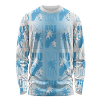 Bula Fiji Long Sleeve Shirt White Makare Masi Tapa Pattern