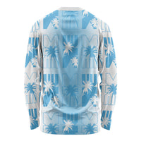 Bula Fiji Long Sleeve Shirt White Makare Masi Tapa Pattern