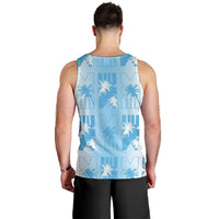 Bula Fiji Men Tank Top White Makare Masi Tapa Pattern