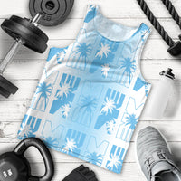 Bula Fiji Men Tank Top White Makare Masi Tapa Pattern