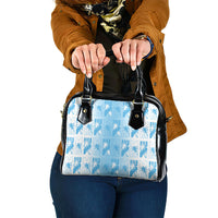Bula Fiji Shoulder Handbag White Makare Masi Tapa Pattern