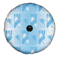 Bula Fiji Spare Tire Cover White Makare Masi Tapa Pattern