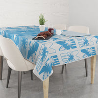 Bula Fiji Tablecloth White Makare Masi Tapa Pattern