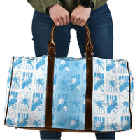 Bula Fiji Travel Bag White Makare Masi Tapa Pattern