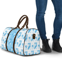 Bula Fiji Travel Bag White Makare Masi Tapa Pattern