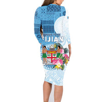 Fiji Day Family Matching Long Sleeve Bodycon Dress and Hawaiian Shirt Proud To Be Fijian
