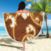 Fiji Spring Break Beach Blanket Fijian Tapa Pattern Brown LT05 - Wonder Print Shop