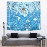 Fiji Spring Break Tapestry Fijian Tapa Pattern Blue LT05 - Polynesian Pride