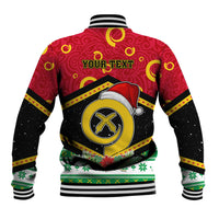 Personalized Vanuatu Christmas Baseball Jacket Santa God Yumi LT05 - Polynesian Pride