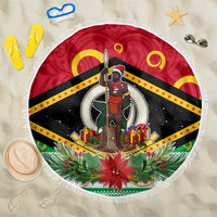 Vanuatu Christmas Beach Blanket Santa God Yumi LT05 One Size 150cm Red - Wonder Print Shop