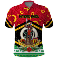 Personalized Vanuatu Christmas Polo Shirt Santa God Yumi LT05 Red - Polynesian Pride