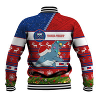 Personalized Samoa Christmas Baseball Jacket Santas Whale Manuia Le Kerisimasi LT05 - Polynesian Pride