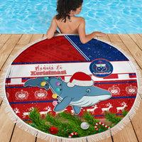 Samoa Christmas Beach Blanket Santas Whale Manuia Le Kerisimasi LT05 - Wonder Print Shop