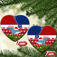 Samoa Christmas Ceramic Ornament Santas Whale Manuia Le Kerisimasi LT05 Heart Red - Polynesian Pride