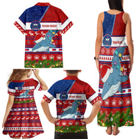 Personalized Samoa Christmas Family Matching Tank Maxi Dress and Hawaiian Shirt Santas Whale Manuia Le Kerisimasi LT05 - Polynesian Pride
