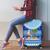 Fiji Christmas Luggage Cover Santa Claus Surf Marau Na Kerisimasi LT05 - Polynesian Pride