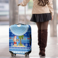 Fiji Christmas Luggage Cover Santa Claus Surf Marau Na Kerisimasi LT05 - Polynesian Pride