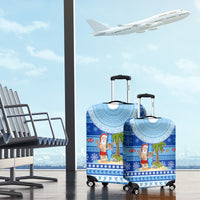 Fiji Christmas Luggage Cover Santa Claus Surf Marau Na Kerisimasi LT05 - Polynesian Pride