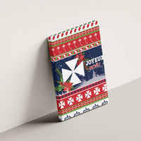 Wallis and Futuna Christmas Canvas Wall Art Poinsettia Joyeux Noel