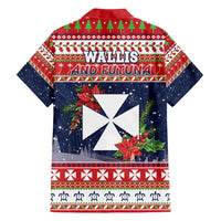 Wallis and Futuna Christmas Family Matching Tank Maxi Dress and Hawaiian Shirt Poinsettia Joyeux Noel