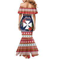 Wallis and Futuna Christmas Mermaid Dress Poinsettia Joyeux Noel