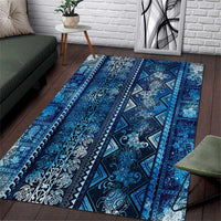 Hawaii Makahiki Turtle Area Rug Galaxy Tapa Pattern - Polynesian Pride