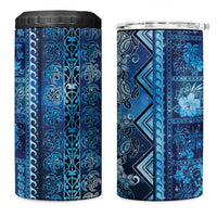 Hawaii Makahiki Turtle 4 in 1 Can Cooler Tumbler Galaxy Tapa Pattern - Polynesian Pride
