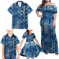 Hawaii Makahiki Turtle Family Matching Off Shoulder Maxi Dress and Hawaiian Shirt Galaxy Tapa Pattern - Polynesian Pride
