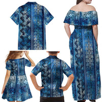 Hawaii Makahiki Turtle Family Matching Off Shoulder Maxi Dress and Hawaiian Shirt Galaxy Tapa Pattern - Polynesian Pride