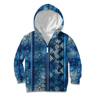 Hawaii Makahiki Turtle Kid Hoodie Galaxy Tapa Pattern - Polynesian Pride