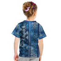 Hawaii Makahiki Turtle Kid T Shirt Galaxy Tapa Pattern - Polynesian Pride