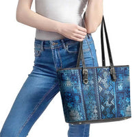 Hawaii Makahiki Turtle Leather Tote Bag Galaxy Tapa Pattern - Polynesian Pride