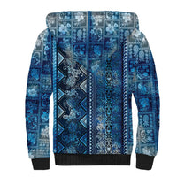 Hawaii Makahiki Turtle Sherpa Hoodie Galaxy Tapa Pattern - Polynesian Pride