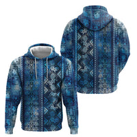 Hawaii Makahiki Turtle Zip Hoodie Galaxy Tapa Pattern - Polynesian Pride