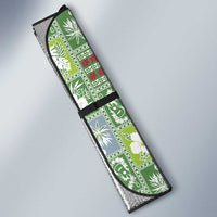 Hawaii Makahiki Turtle Auto Sun Shade Green Tapa Pattern - Polynesian Pride