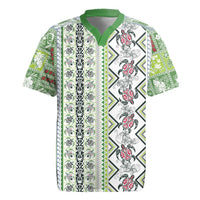 Hawaii Makahiki Turtle Rugby Jersey Green Tapa Pattern - Polynesian Pride