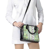 Hawaii Makahiki Turtle Shoulder Handbag Green Tapa Pattern LT05 - Polynesian Pride