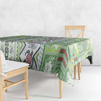 Hawaii Makahiki Turtle Tablecloth Green Tapa Pattern - Polynesian Pride