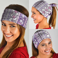 Hawaii Makahiki Turtle Neck Gaiter Violet Tapa Pattern - Polynesian Pride