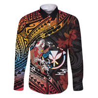 Hawaii And Japan Family Matching Off Shoulder Short Dress and Hawaiian Shirt Koi Fish With Kanaka Maoli