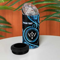 Personalised Kosrae Constitution Day 4 in 1 Can Cooler Tumbler Ocean Floral Pattern LT05 - Polynesian Pride