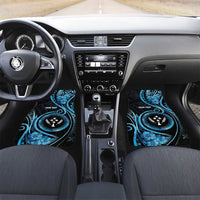 Kosrae Constitution Day Car Mats Ocean Floral Pattern LT05 Set 2pcs - Front Black - Polynesian Pride