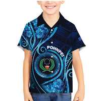 Personalised FSM Pohnpei Family Matching Mermaid Dress and Hawaiian Shirt Ocean Floral Pattern