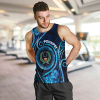 Personalised FSM Pohnpei Men Tank Top Ocean Floral Pattern
